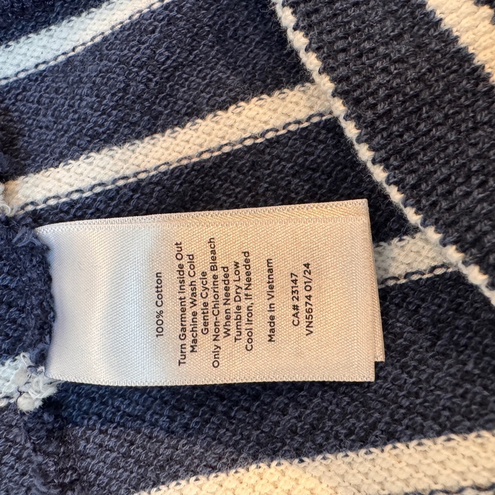 Talbots Navy and White Striped Dress - Picture 5 of 5